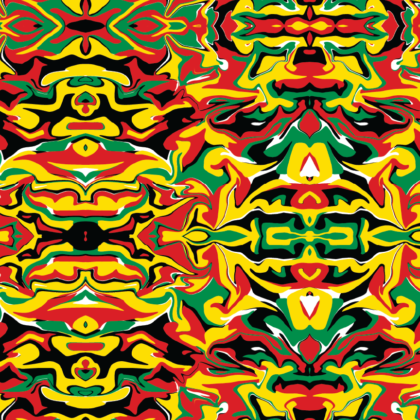 Green, Yellow, Red Marble Paint Pour Pattern Acrylic Sheets - CMB Pattern Acrylic